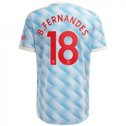 Camisola Manchester United Bruno Fernandes 18 Equipamento Segundo 2021-2022 Manga Curta